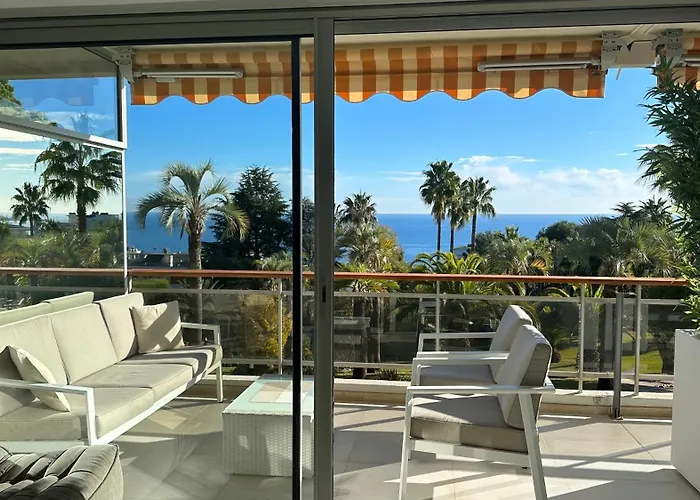 Appartement 2 Chambres Vue Mer Panoramique, Proche Croisette Cannes